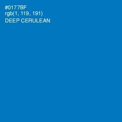 #0177BF - Deep Cerulean Color Image