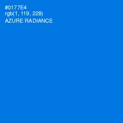 #0177E4 - Azure Radiance Color Image