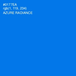 #0177EA - Azure Radiance Color Image