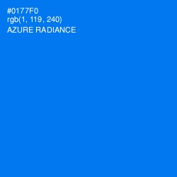 #0177F0 - Azure Radiance Color Image