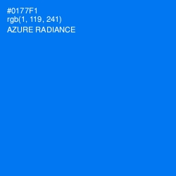 #0177F1 - Azure Radiance Color Image