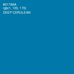 #0178AA - Deep Cerulean Color Image