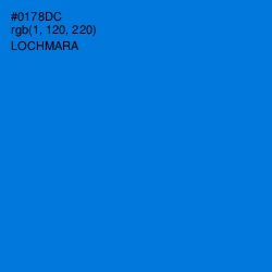 #0178DC - Lochmara Color Image