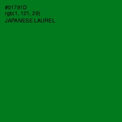 #01791D - Japanese Laurel Color Image