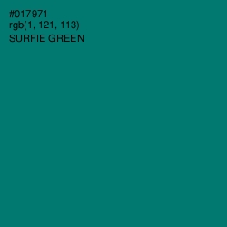 #017971 - Surfie Green Color Image