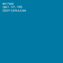 #0179A5 - Deep Cerulean Color Image