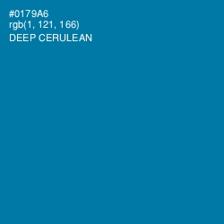 #0179A6 - Deep Cerulean Color Image