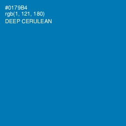 #0179B4 - Deep Cerulean Color Image