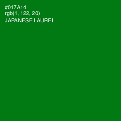 #017A14 - Japanese Laurel Color Image