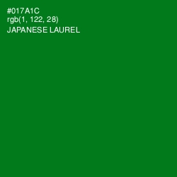 #017A1C - Japanese Laurel Color Image