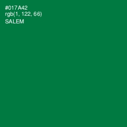 #017A42 - Salem Color Image