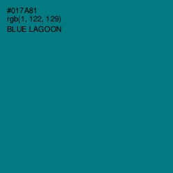 #017A81 - Blue Lagoon Color Image