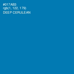 #017AB3 - Deep Cerulean Color Image