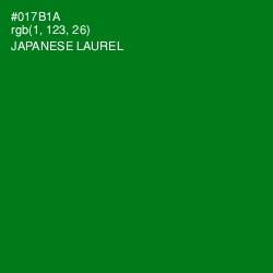 #017B1A - Japanese Laurel Color Image