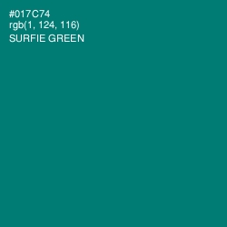 #017C74 - Surfie Green Color Image