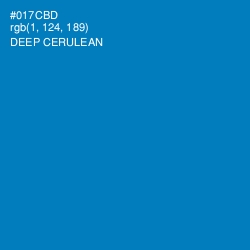 #017CBD - Deep Cerulean Color Image