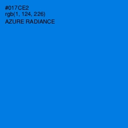 #017CE2 - Azure Radiance Color Image