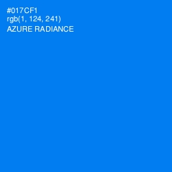 #017CF1 - Azure Radiance Color Image