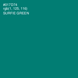 #017D74 - Surfie Green Color Image