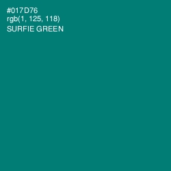 #017D76 - Surfie Green Color Image