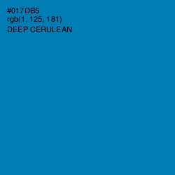#017DB5 - Deep Cerulean Color Image