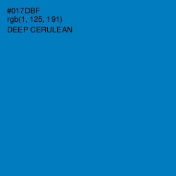 #017DBF - Deep Cerulean Color Image