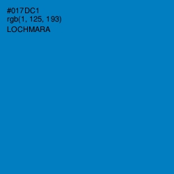 #017DC1 - Lochmara Color Image