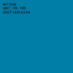 #017EA8 - Deep Cerulean Color Image