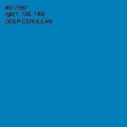 #017EB7 - Deep Cerulean Color Image