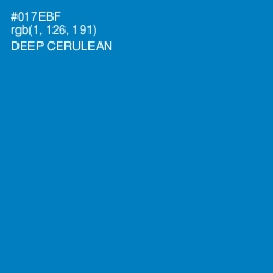 #017EBF - Deep Cerulean Color Image