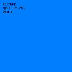 #017EFD - Azure Radiance Color Image