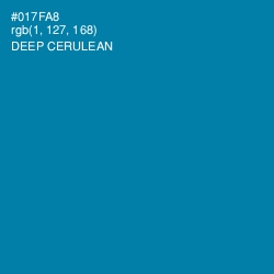 #017FA8 - Deep Cerulean Color Image