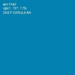 #017FAF - Deep Cerulean Color Image