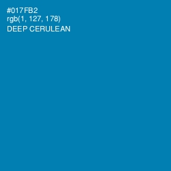 #017FB2 - Deep Cerulean Color Image