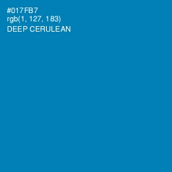 #017FB7 - Deep Cerulean Color Image