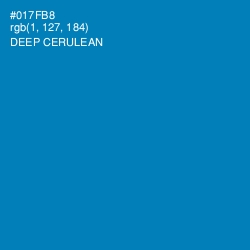 #017FB8 - Deep Cerulean Color Image