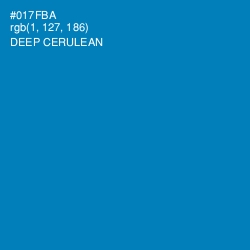 #017FBA - Deep Cerulean Color Image