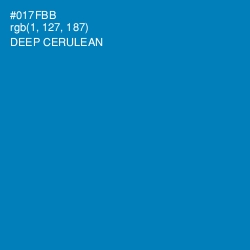 #017FBB - Deep Cerulean Color Image