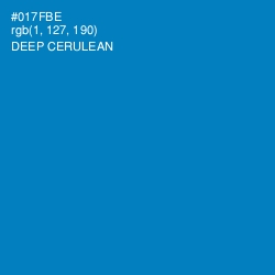 #017FBE - Deep Cerulean Color Image