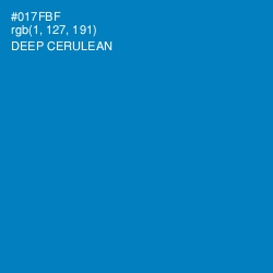 #017FBF - Deep Cerulean Color Image