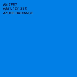 #017FE7 - Azure Radiance Color Image