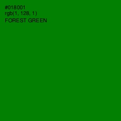 #018001 - Forest Green Color Image