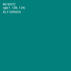 #01807C - Elf Green Color Image