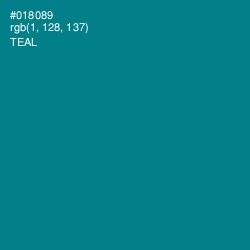 #018089 - Teal Color Image