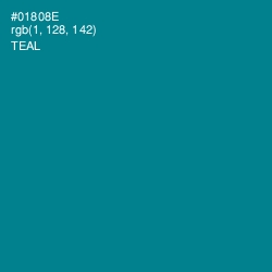 #01808E - Teal Color Image