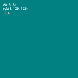 #018181 - Teal Color Image