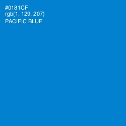 #0181CF - Pacific Blue Color Image