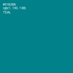 #01828A - Teal Color Image