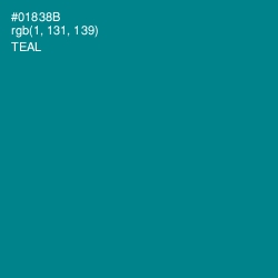 #01838B - Teal Color Image