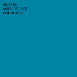 #0183A3 - Bondi Blue Color Image